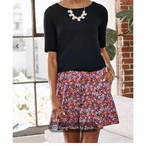 J.Jill Wearer Full-leg shorts XLP.  navy blue packed ditsy.